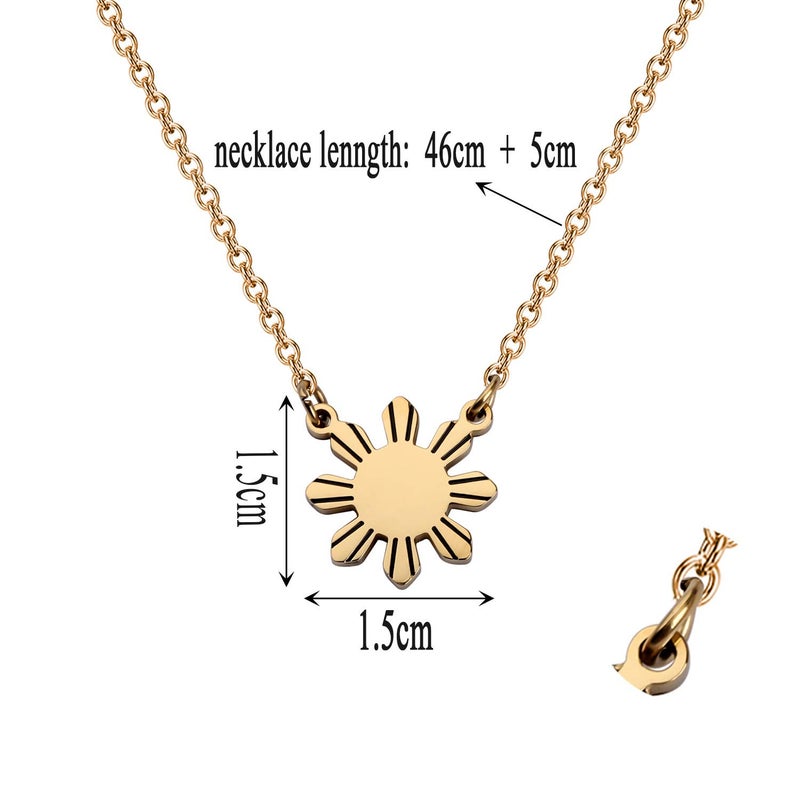 MYOSPARK Philippines Sun Necklace - Star Necklace, Philippine Pride Jewelry Gift For Filipino - Image 5